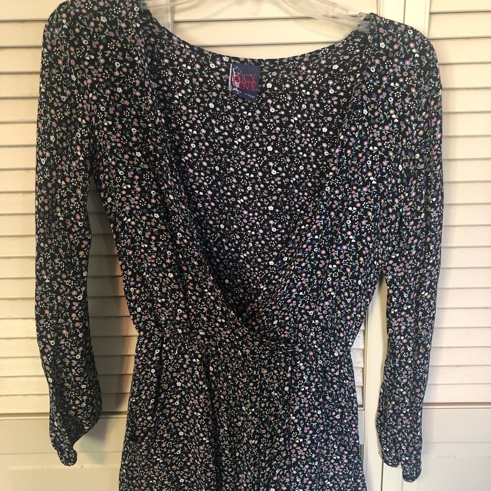 Floral pocketed romper